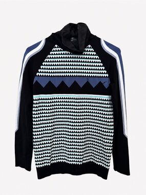 Sweaty Betty Geometric Print Cowl Neck Performance Pullover Top